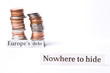 Stack of Coins with text on white