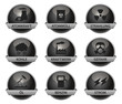 vector buttonset / black *** fossil energy sources