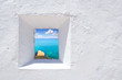 Ibiza mediterranean white wall window