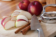 Sliced Apple and Cinnamon Sticks Sliced Apple and Cinnamon Sticks