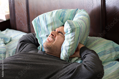 Photo: Man Having Trouble Sleeping Man Having Trouble Sleeping