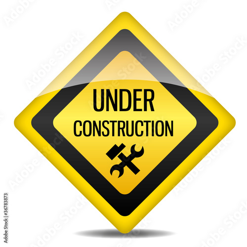 Vector: Achtung Warnung Schild Under Construction Werkzeug Achtung Warnung Schild Under Construction Werkzeug