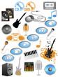 Set of music icons
