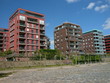 Moderne Appartmenthäuser im Ostend von Frankfurt am Main
