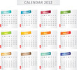 Vektor: Calendar 2012 Calendar 2012
