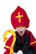 Boy dressed up as Dutch Santa Claus