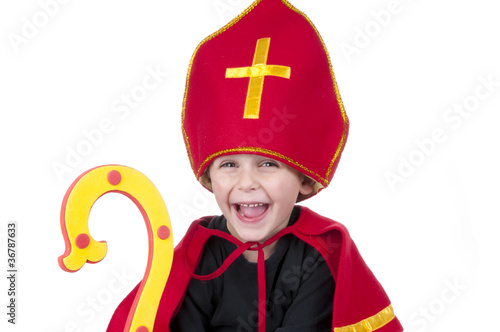 Photo: Boy dressed up as Dutch Santa Claus Boy dressed up as Dutch Santa Claus