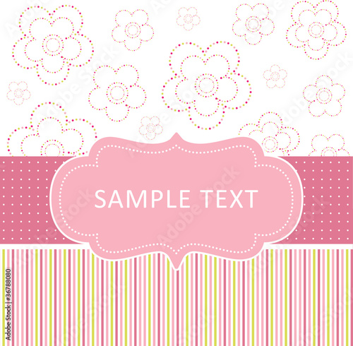 Illustration: simple card with flowers simple card with flowers