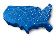 U.S.A 3D map communication network