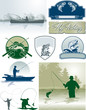 Fishing vector elements