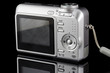Compact Digital Camera Isolated on Black Background