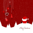 Sitting Santa & Hanging Symbols Red