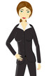 business woman on a isolated background, vector