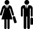 pictogramas de personas vestidas para ir al trabajo