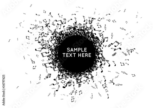Music explosion notes with space for your text