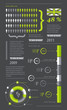 elements of infographics with British flag
