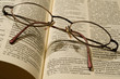 Glasses and book