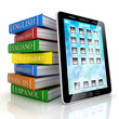 Image of computer technology on a white background isolated
