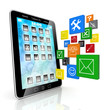 Image of computer technology on a white background isolated