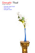 Spring floral bouquet in a blue vase