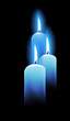 Candles on black