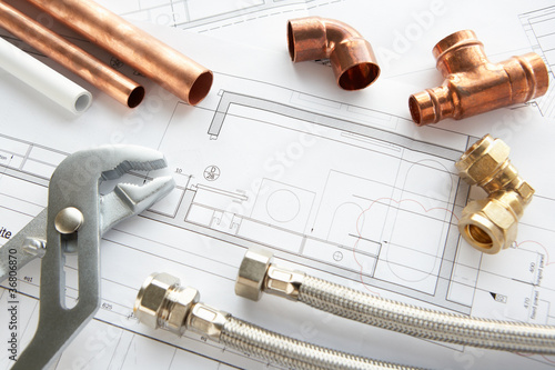 Photo: Plumbing tools and materials Plumbing tools and materials
