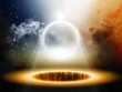 Abstract sphere in space