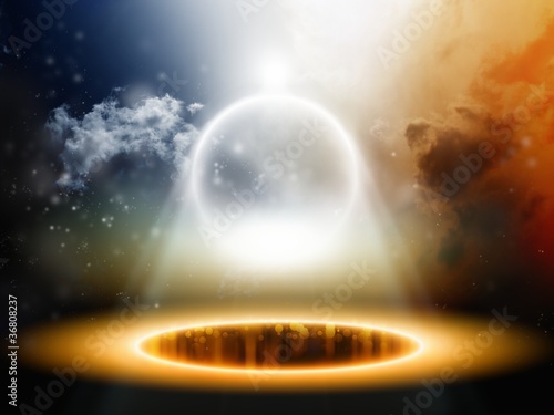 Illustration: Abstract sphere in space Abstract sphere in space