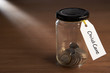 Coins in a jam jar