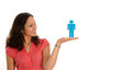 Foto: happy young woman gesturing. happy young woman gesturing.