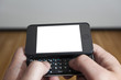 Smartphone mit ausklappbarer Tastatur Smartphone mit ausklappbarer Tastatur