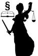 justitia silhouette incl. clipping path