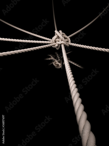 Illustration: Seil Knoten Seil Knoten