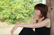 Princess MAIKO Benicio at Japanese temple / Crouch