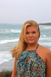 Blonde young woman on the beach