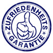 zufriedenheitsgarantie 100% zufrieden stempel daumen oben hoch