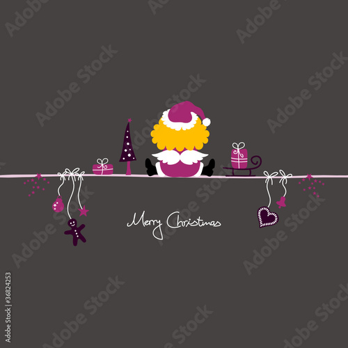 Vektor: Angel Santa´s Hat & Symbols Purple/Grey Angel Santa´s Hat & Symbols Purple/Grey