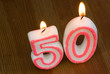 Photo: pink 50 candles pink 50 candles