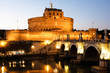 Castle of Saint Angelo in Rome at night Castle of Saint Angelo in Rome at night