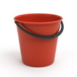 Illustration: Red plastic bucket Red plastic bucket