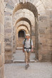 Tourist in ancient city