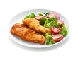 Hähnchenschnitzel mit Salat