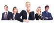 Group of business people. Isolated over white background.