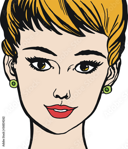 Illustration: rostro de una mujer hermosa rostro de una mujer hermosa