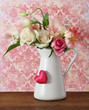 Bouquet of white and pink roses Bouquet of white and pink roses
