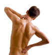 back and shoulder naked male body