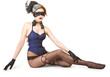 Girl blindfolded