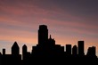 Dallas Skyline at sunset with beautiful sky