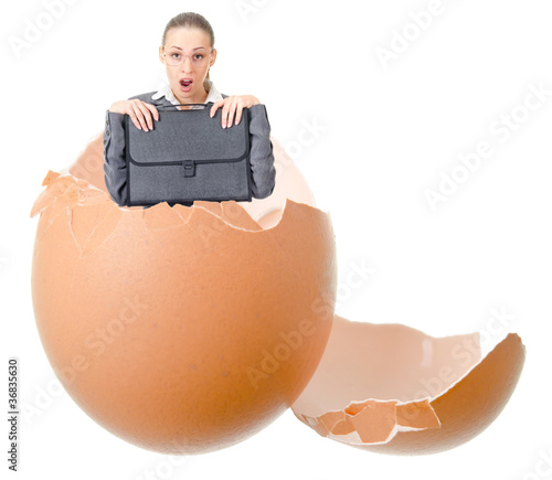 Photo: surprise in broken egg shell surprise in broken egg shell