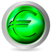 Vector: Euro icon, button. Euro icon, button.